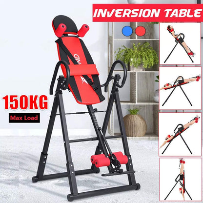 Strength Training Inversion Equipment, Heavy Duty Gravity Inversion Table with Headrest and Adjustable Protective Strap - 300lbs Capacity