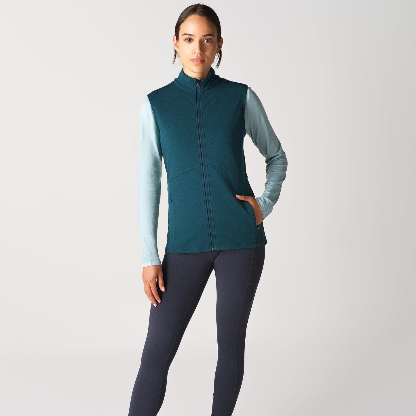 IBEX Merino Wool Shak Vest for Women | Lightweight & Warm Sleeveless Jacket | Soft & Breathable Midlayer for Outdoor & Casual Use | Black (Small)