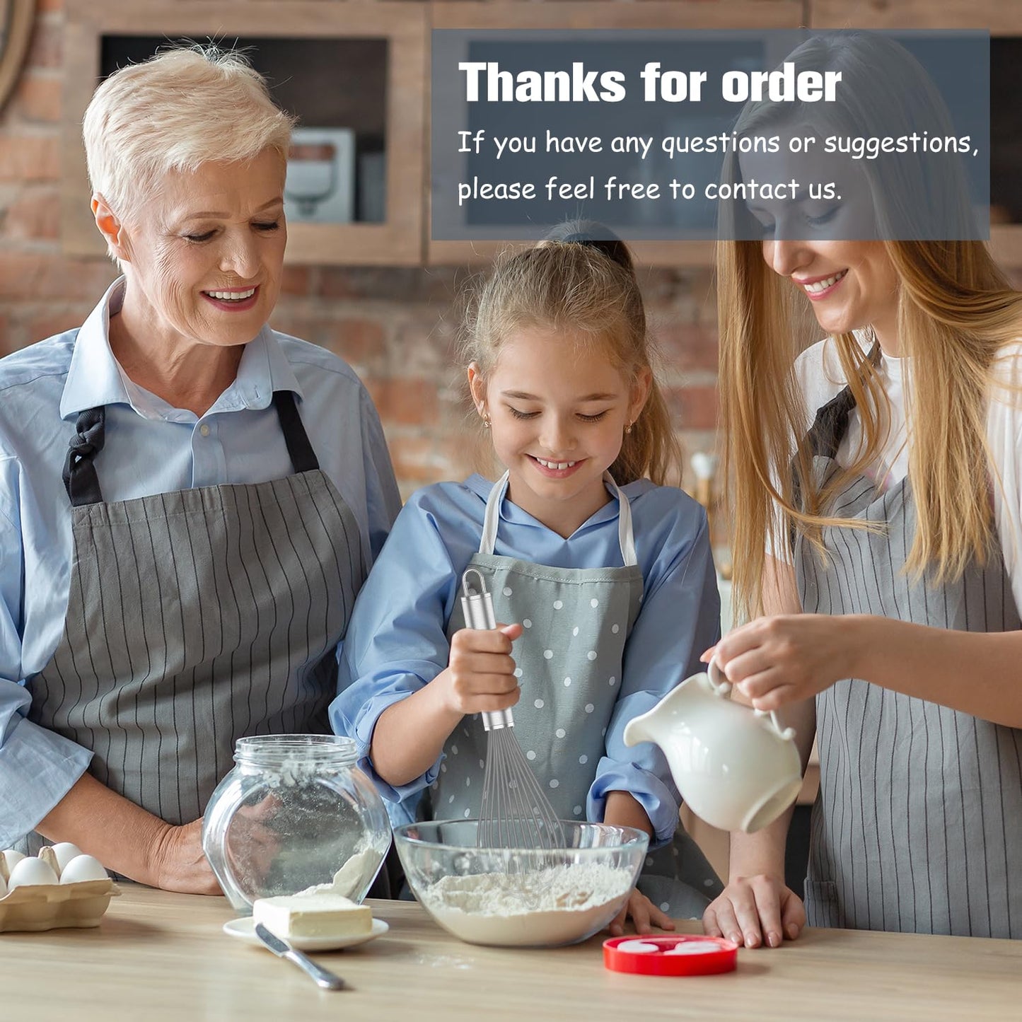 OYV Grey Silicone Whisk, Professional Whisks For Cooking Non-Scratch, Stainless Steel & Silicone Wisk, Plastic Rubber Whisk Tool For Nonstick Cookware Pans, Silicon Wisks Set of 3