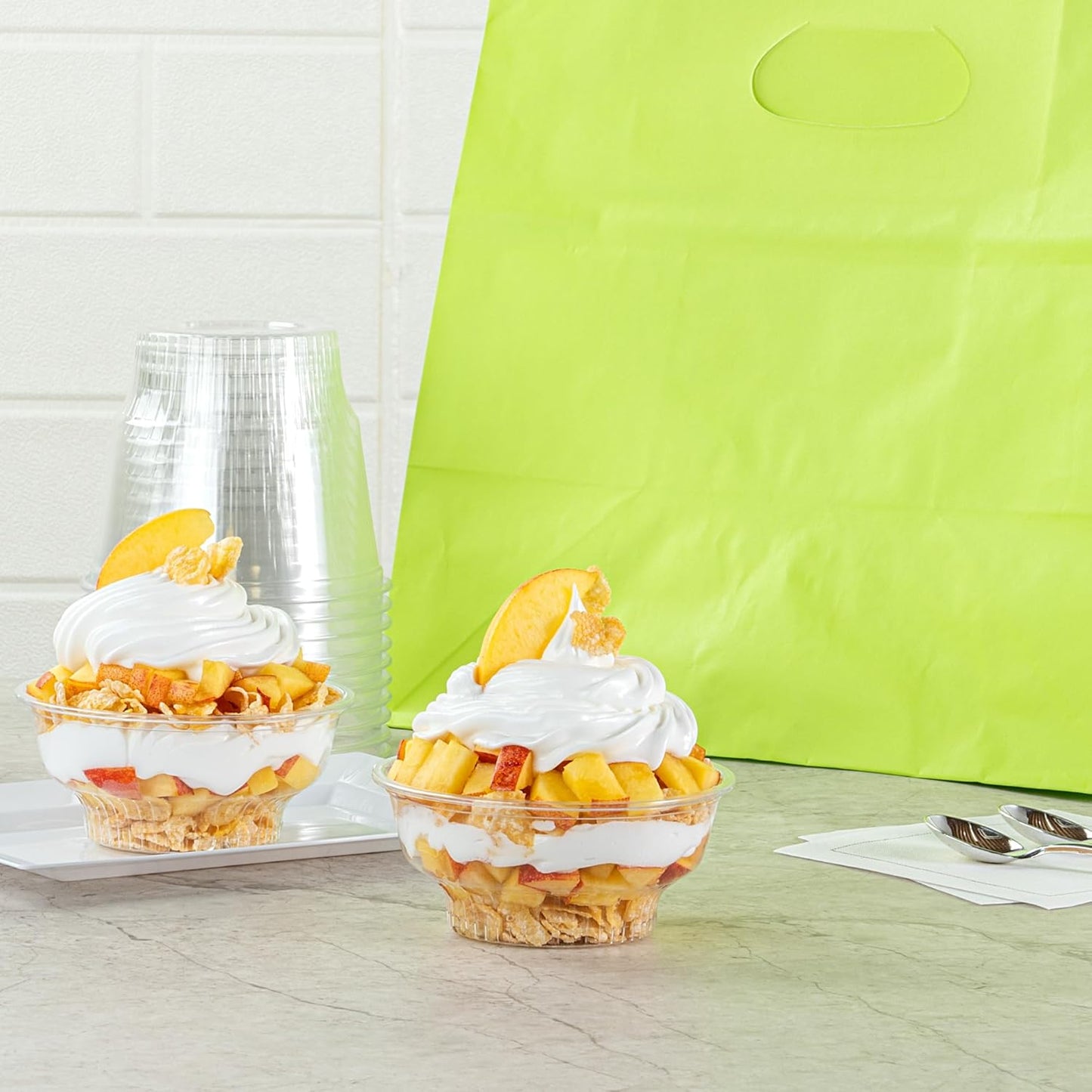 5 50 Frozen Restaurantware-RW Base Ounce Round Ice Cream Cups, Disposable Parfait Cups - Lids Sold Separately, Premium