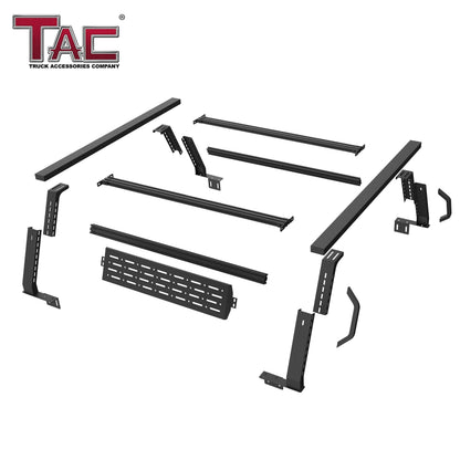 TAC Universal Ajustable 6-FEET Truck Bed Rack Ladder Roof Top Cargo Rack Platform Extension Canoe Bike Kayak Snowboard Luggage Upper Storage Carrier Outdoors Overland Off Road Accessories
