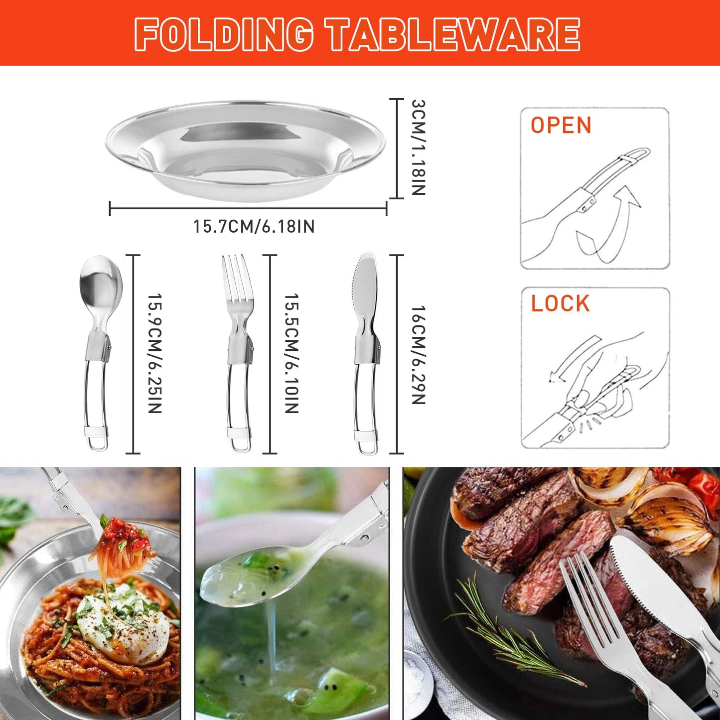 Camping Cookware Camping Cooking Set, Non-Stick Hard-Anodized Aluminum Pot & Pan with Kettle, 2 Forks Knives Spoons, 2 Plates & Folding Cups, Compact Backpacking Cookware for 2-3 People, Camping Gift