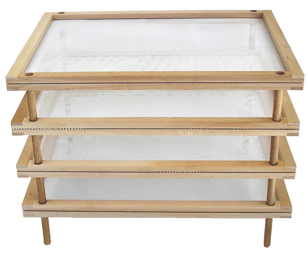 Eppicotispai Set of 4 Stackable Food Dryers to Assemble into a 4-Tier Food-Dryer Rack