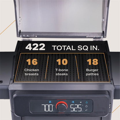 Current® Model G Dual Zone Grill, Smart Electric Outdoor Grill with 200-700°F Range for Searing & Roasting, Digital Precision, Independent Heat Zones, Apartment-Friendly & Weather-Resistant, Slate