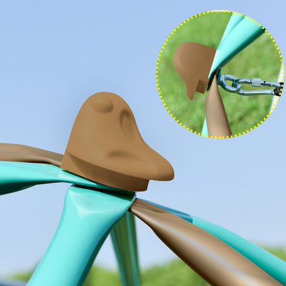 Merax 12FT Climbing Dome with Hammock, Outdoor Geometric Dome Climber Play Center for Kids 3-10 Supporting 1000 lbs, Easy Assembly Jungle Gym