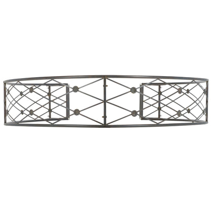 SAFAVIEH Outdoor - Mizell Iron Moon Gateway Garden Arbor - Black Rust Iron Metal - Architectural Circular Gateway Design - Ideal for Garden, Yard, Patio, Entryway, 80" W x 17" D x 83.4" H (PAT5036E)