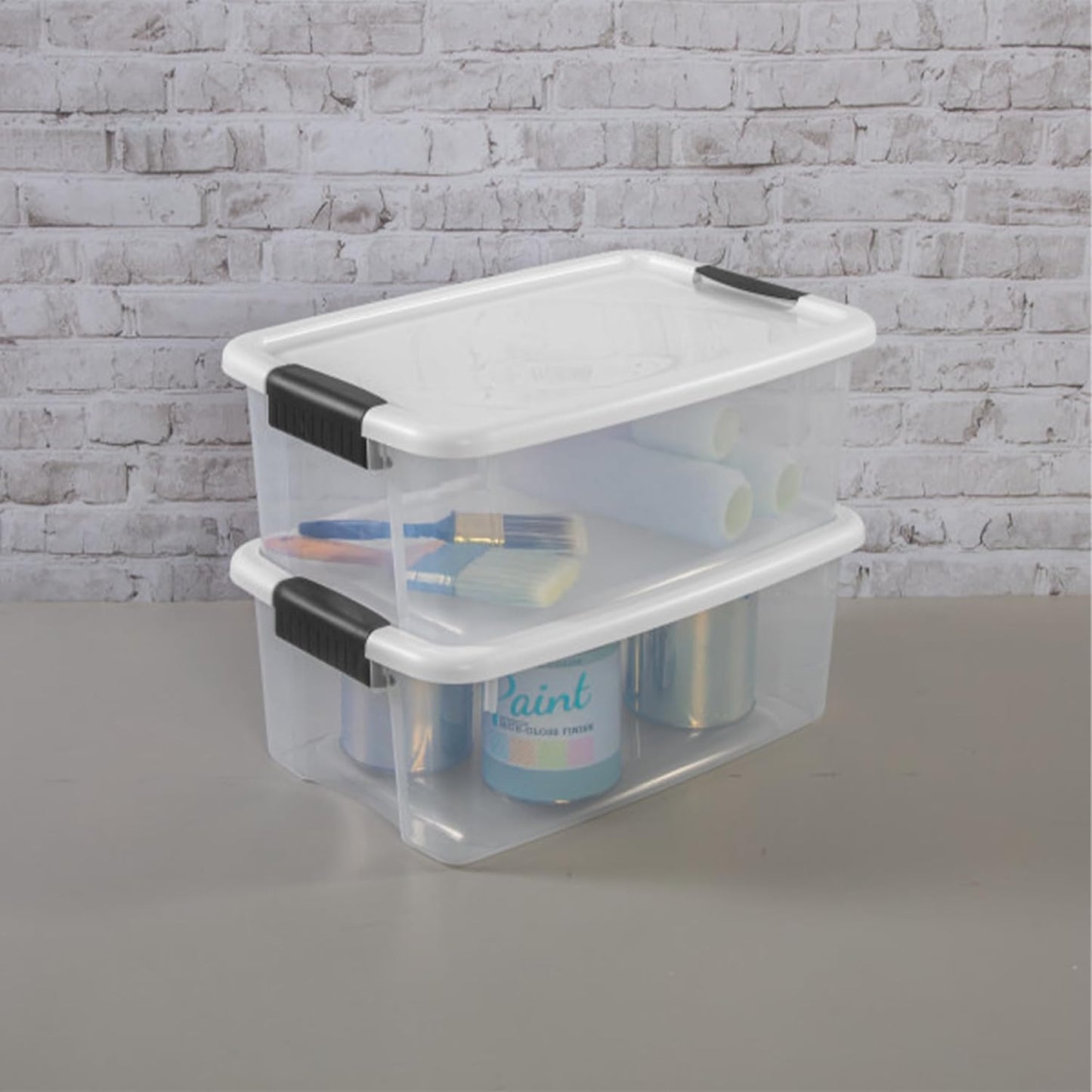Sterilite 12-Pack Ultra Latching Storage Bins - Clear Plastic 18 Quart Heavy-Duty Organizers for Home & Office