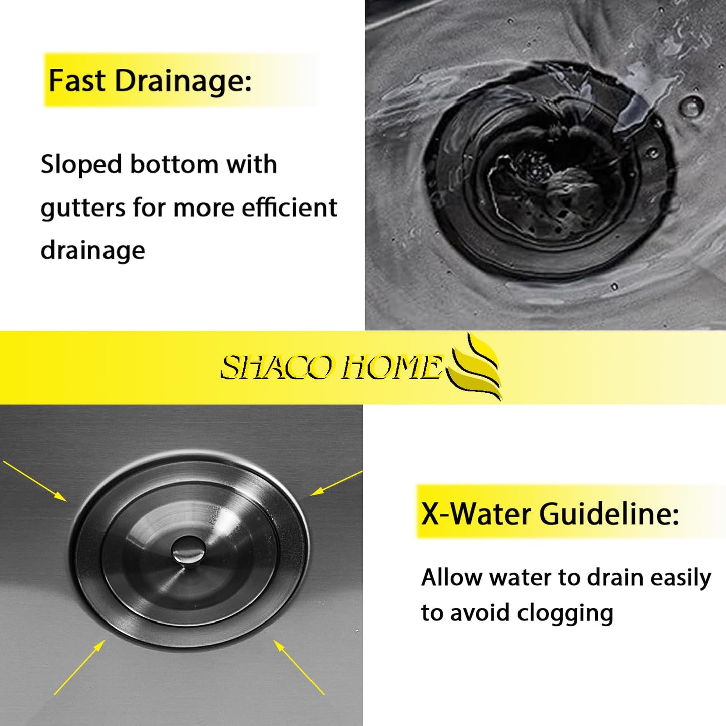 SHACO Double Bowl 60/40 Black Farmhouse Sink, 33x22 Inch Stainless Steel Apron Front Divided Double Basin Farmhouse Kitchen Sink, Gunmetal Black Farm Workstation Sink