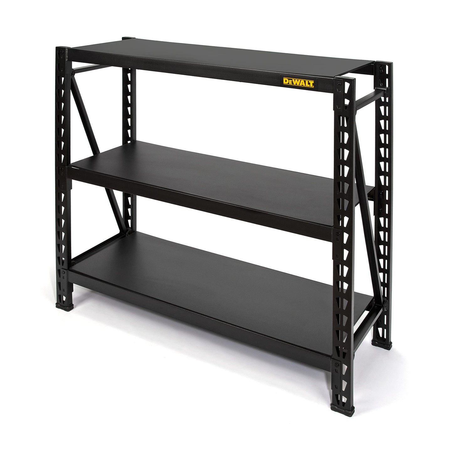 DEWALT 41658 DXST4500BLK 3-Shelf Industrial Storage Rack with Laminate Deck - 50”W x 18”D x 48”H, Black