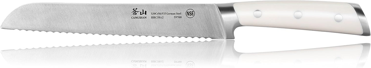 S1 59700 8-Inch Cangshan Series German Steel Forged Bread Knife