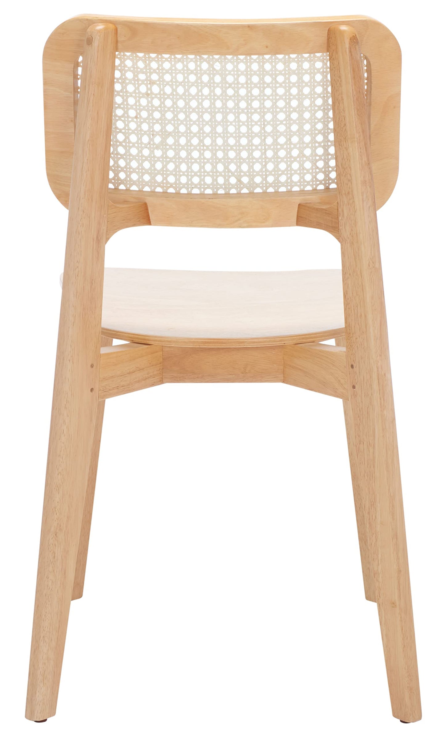 SAFAVIEH Home Collection Luz Coastal Natural Cane Rattan Dining Chair Set of 2