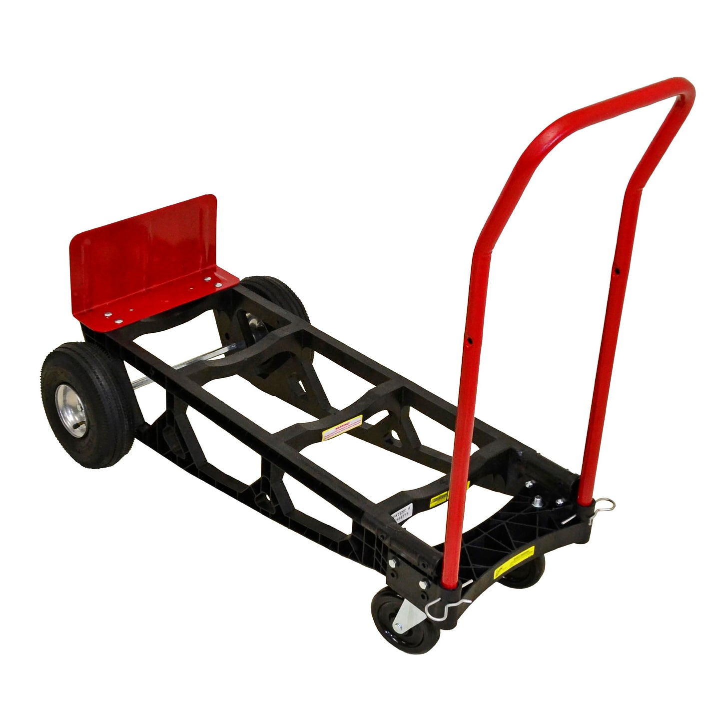 Milwaukee Hand Trucks 40611 Nylon Convertible Truck with 10-Inch Pneumatic Tires