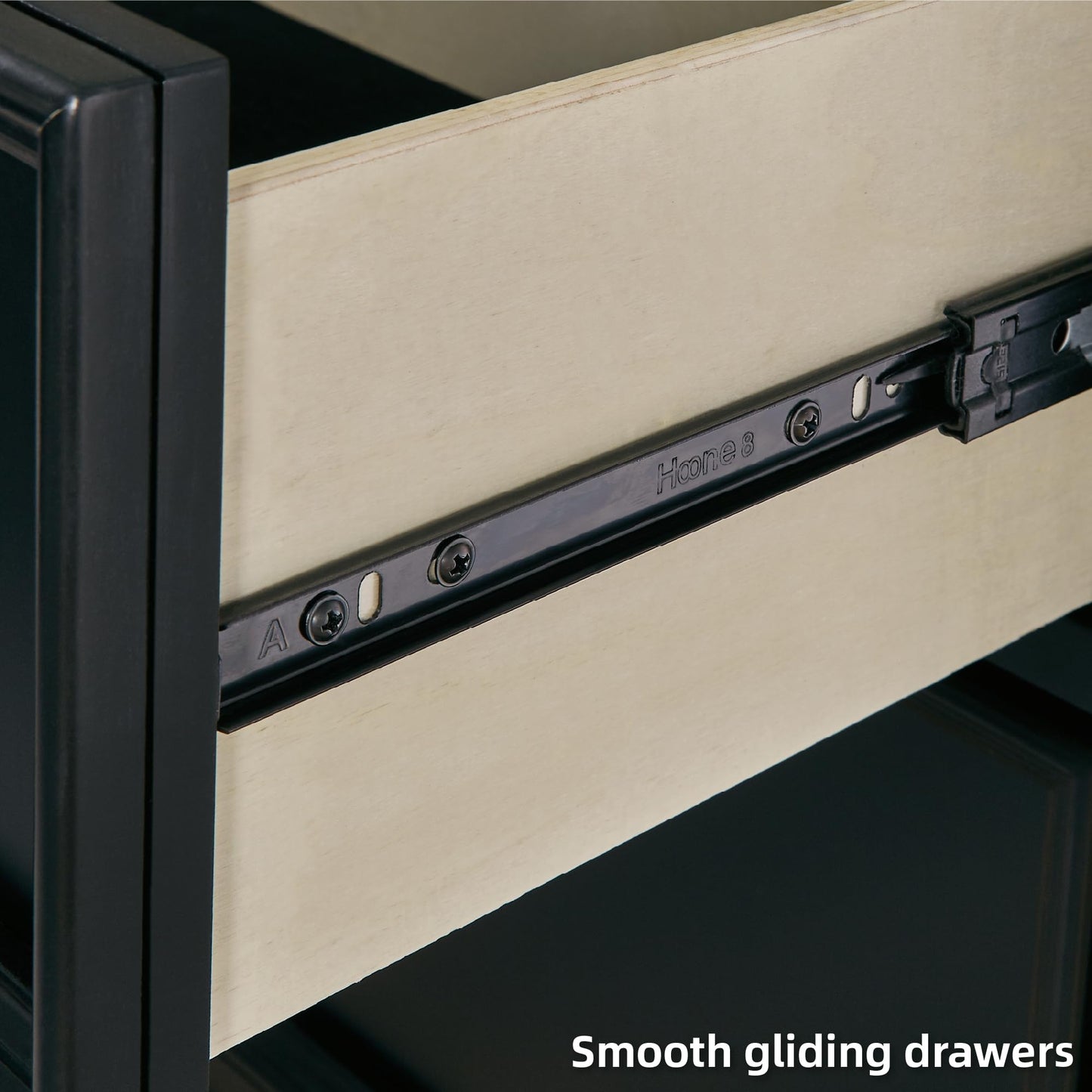 Signature Design by Ashley Lanolee Traditional 5 Drawer Chest for Bedroom, Black