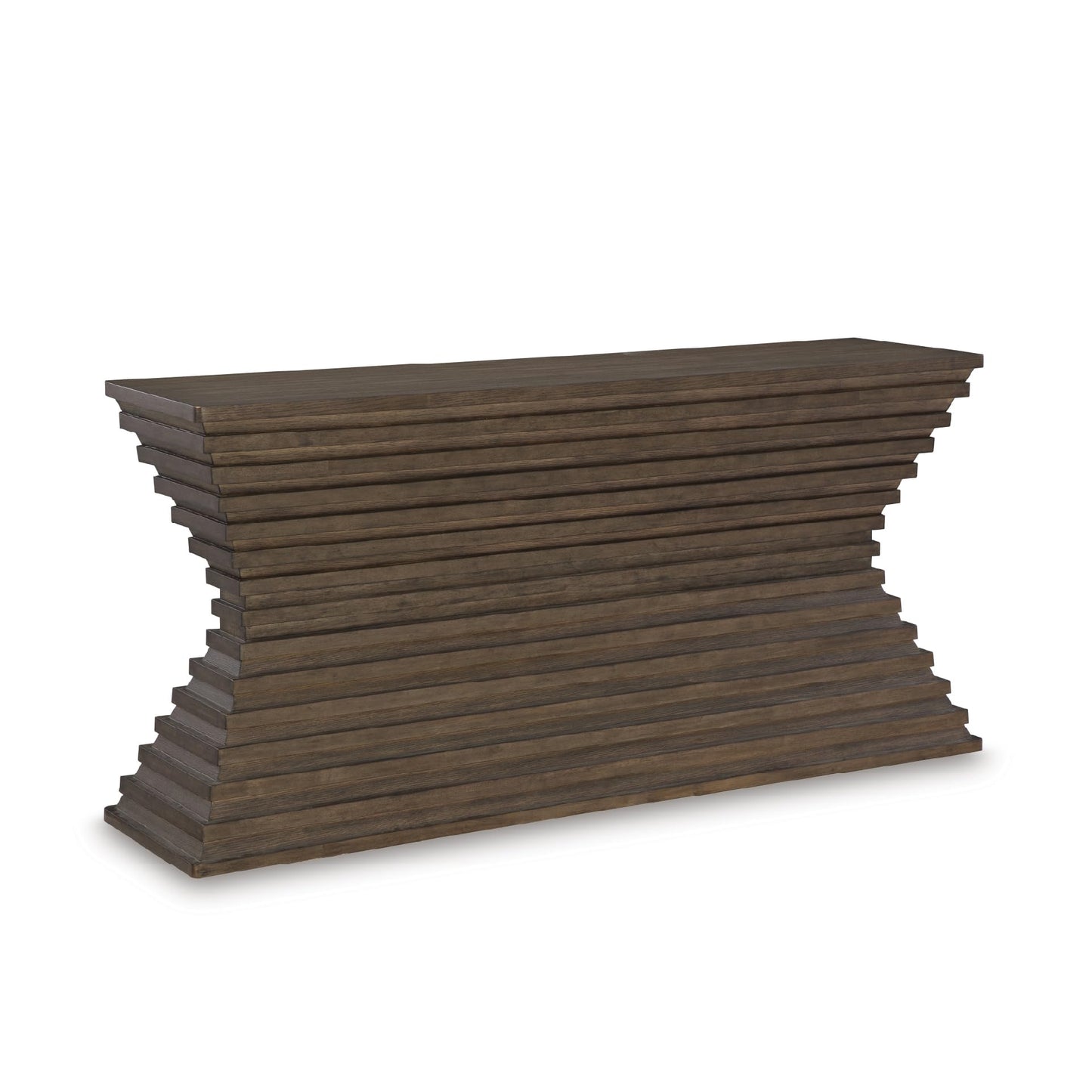 Signature Design by Ashley Hannodream Contemporary Sofa Table with Solid Wood Frame, Warm Brown