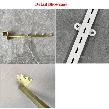 Wall-Mounted Underwear Display Stand, Metals, Lingerie Garment Rack, Retail Sock Show Shelves, Supermarkets Commercial Clothing Store Shelf, for Bras, Shorts, Hats(White,150 * 150cm)
