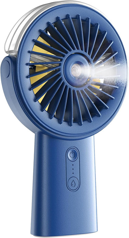 Otlonpe Misting Fan, Portable Fan with Mist, 4000mAh Rechargeable Handheld Fan, Water Spray Mister for Outdoors