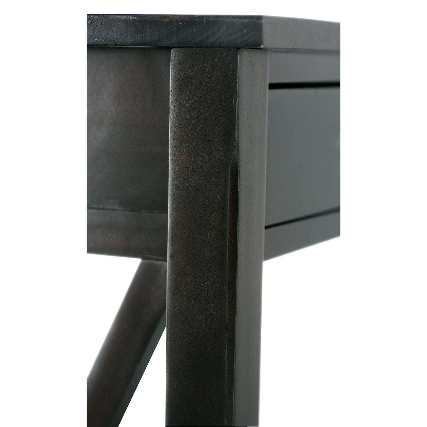 SIMPLIHOME Kitchener Console Table - 47 Inch Wide Solid Wood Sofa Table in Hickory Brown, Contemporary Storage Table for Entryway or Living Room with 2 Drawers, Bottom Shelf, and X-Design Side Panels