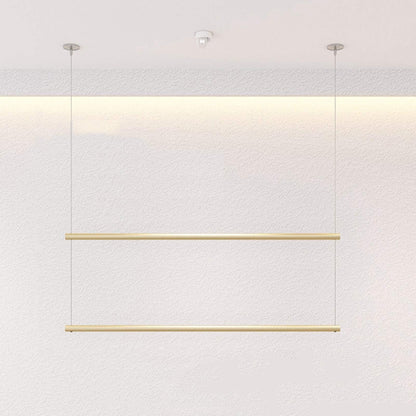 Height-Adjustable Metal Ceiling Clothing Rack, Commercial Display Storage Hanger, Retail Iron Garment Rack with Steel Wire, Ideal for Stores and Home Use(Gold,100Cm)