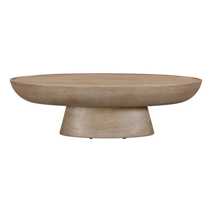 Tov Furniture Eclipse Textured Faux Travertine Indoor/Outdoor Coffee Table