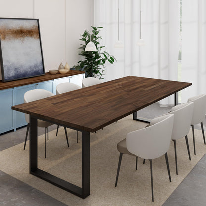 Howizz 60 x 30 in. Solid Wood Table Top, Dark Walnut Stained Acacia Desktop for Standing Desk/Office Tabletop/Countertop, 1in. Thick