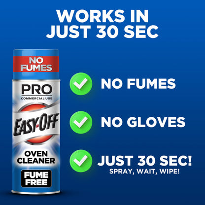 Easy-Off Fume Free PRO size Oven Cleaner Foam, Removes Grease & Burned-On Food, For Ovens, Air Fryers & More 24oz (2-count)