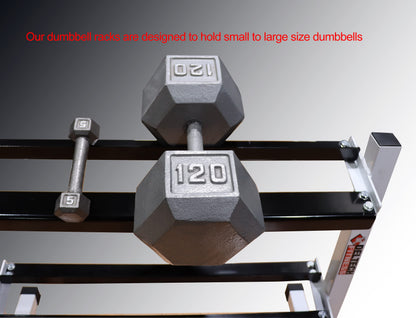 DF516- Three Tier 55" Dumbbell Rack by Deltech Fitness
