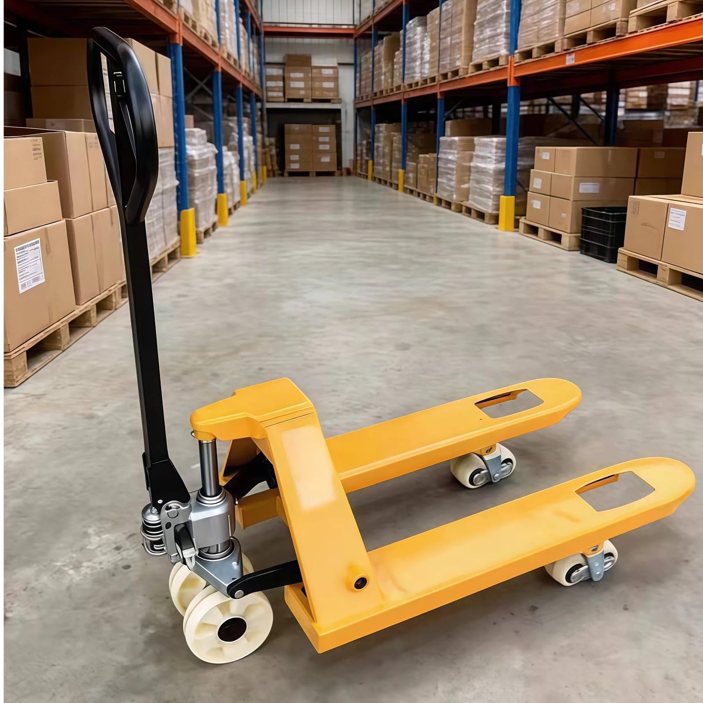 Industrial Pallet Truck Compact Manual Hydraulic Pallet Jack for Confined Space Warehouse Transport Use(Medium)