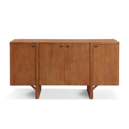 Christopher Knight Home Austen Retro Minimalist Wooden Storage Sideboard, Living Room Cupboard with Shelves, Dining Room/Kitchen Buffet Cabinet, Entryway Display Table, Home Office Credenza, Brown