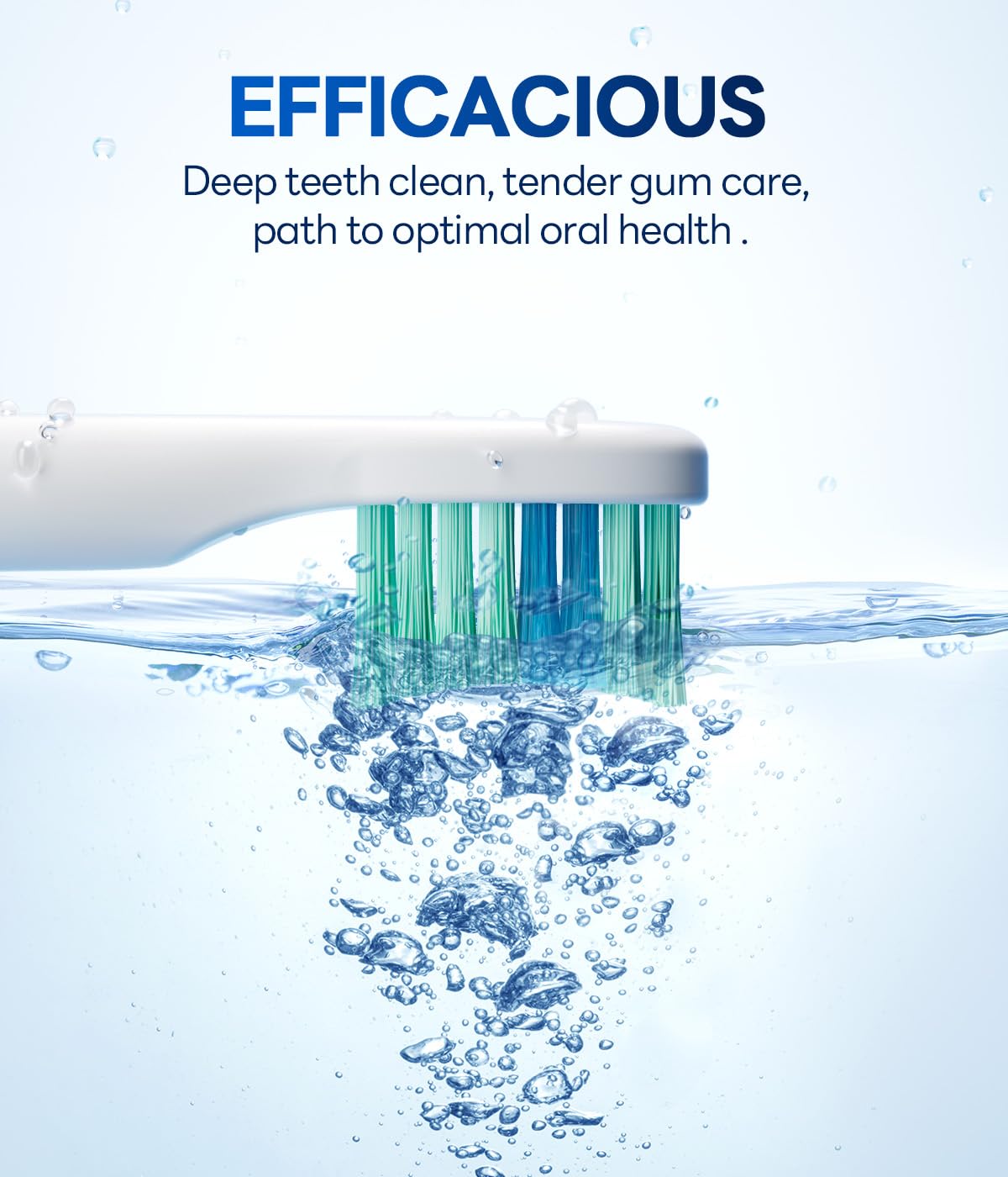 Bymore Electric Toothbrush for Adults,Travel Sonic Toothbrush with 8 Replacement Heads, Ultra Clean Rechargeable Toothbrush Portable One Charge for 330days 5 Modes 2mins Timer-Black