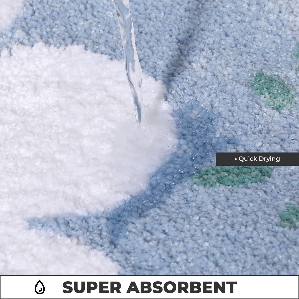 Bathroom Carpet Ultra Absorbent Bath Mat: Thick Microfiber Non-Slip Rug, Machine Washable for Bathroom and Bedroom