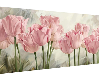 YALKIN Square 5D Diamond Painting Kits for Adults, Large Tulip Flowers Diamond Art Kits Full Drill Diamond Painting Kit for Adult Beginners, DIY Picture Art for Home Wall Decor 40x70CM/15.8x27.6in