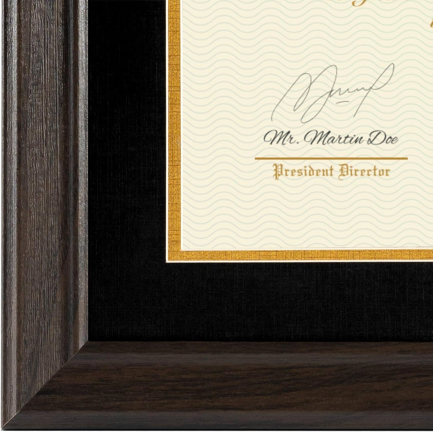 11x14 8.5x11 14 11 Diploma Frames with Blue Mat, Fits Degree Certificate Document, x Walnut Color Frame with Plexiglass