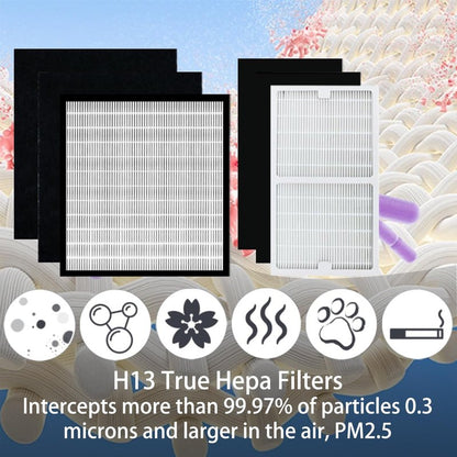 IAP-10-280 Replacement Filter for Idylis IAP-10-280 Air Purifier, Include 1C + 1D HEPA and 2C + 2D High Efficiency Carbon Filter