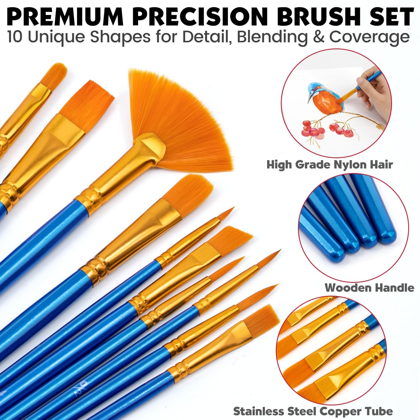 Set of 2 Acrylic Painting Kits for Adults and Couples, Sip and Paint Kit for Date Night, Acrylic Painting Kit with Canvas Boards and Easels, Professional Art Set for Couples, Families, Beginners