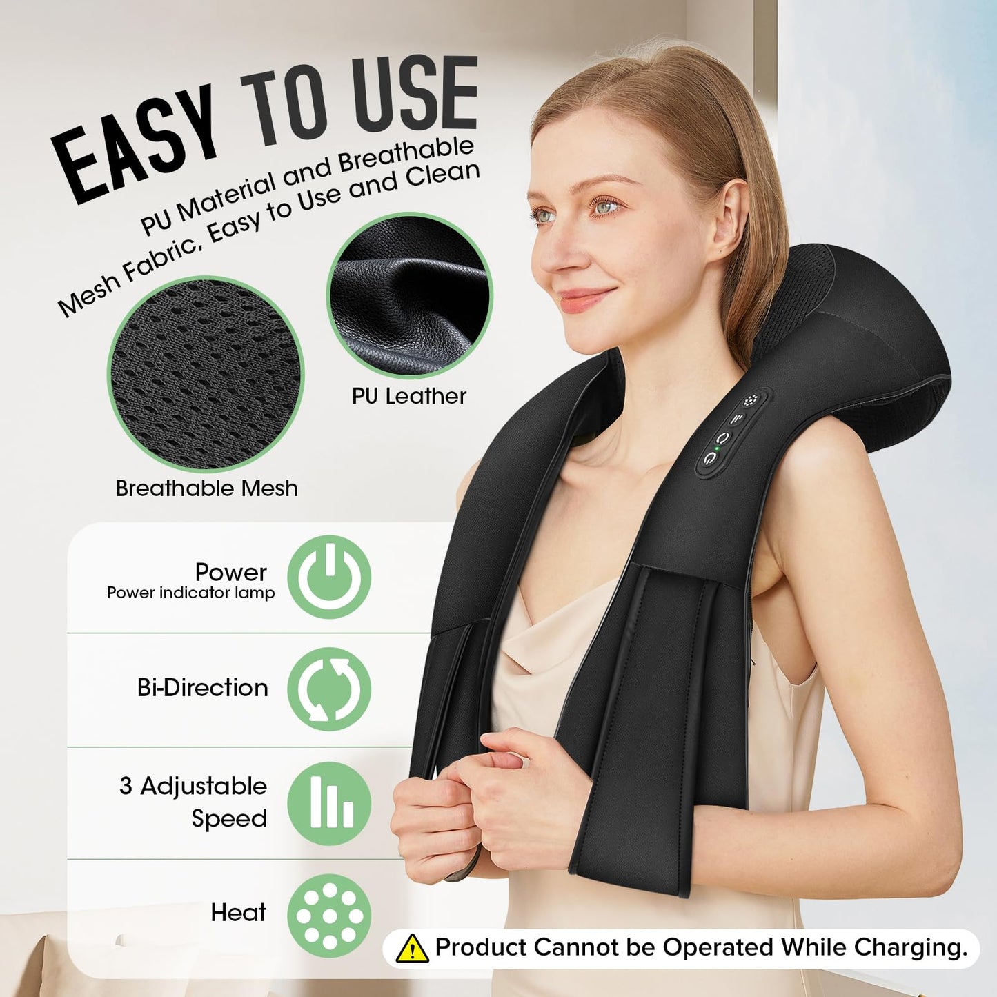 AERLANG Fathers Day Dad Gifts Neck Massger,Shiatsu Neck and Back Massager with Heating Neck and Shoulder Massager Deep Kneading Pillow for Massage Home Office Car Use Gifts for Women Men Dad Mom