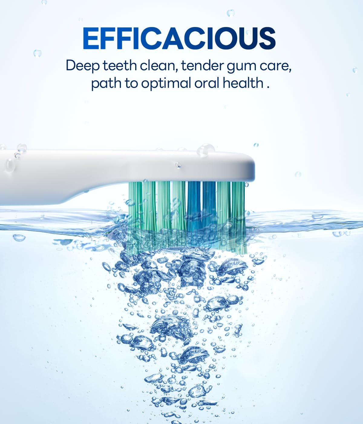 Bymore Electric Toothbrush for Adults,Travel Sonic Toothbrush with 8 Replacement Heads, Ultra Clean Rechargeable Toothbrush Portable One Charge for 330days 5 Modes 2mins Timer-Black