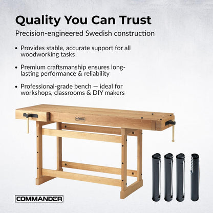 Sjobergs Scandi Plus 1825 Beech Wood Workbench (SJO-33279)