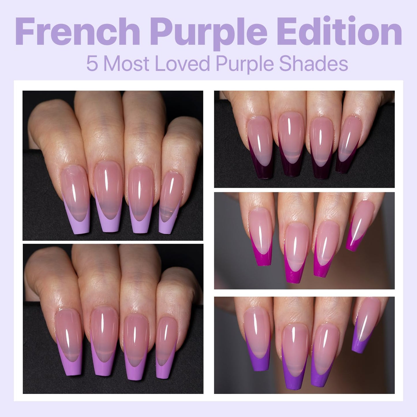 SXC Cosmetics French Tip Press On Nails - Skin Tone Nude and Color Series, Short Coffin X-Pro Tips Starter Kit ST119KIT