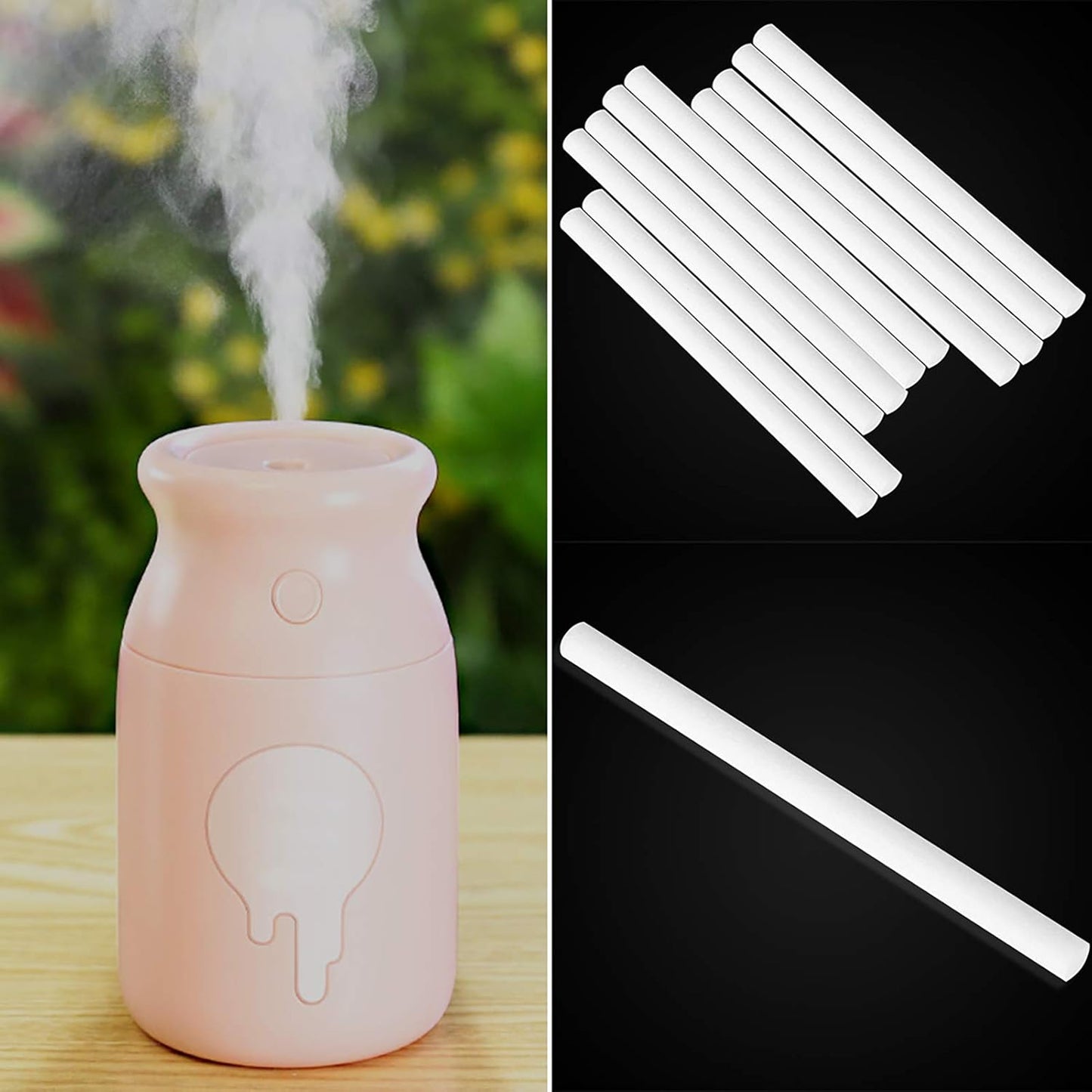Filter Cotton Sticks | 10 Packs Mini Portable Replacement Wicks for USB Humidifier Diffuser