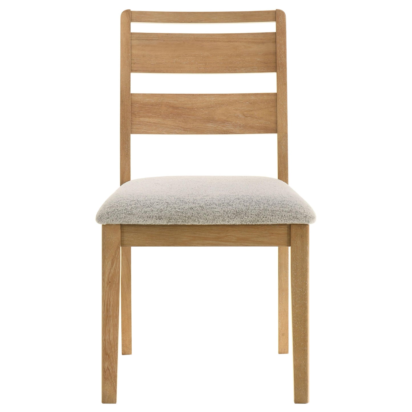 Coaster Home Furnishings - Duncan - Wood - Dining Side Chairs with Ladder Back Design, Cushioned Seat, Tapered Legs and Rounded Edges - Dining Room - Set of 2 - Washed Oak - 193652