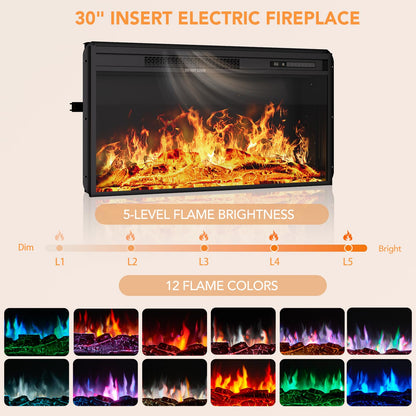OneBlis 2-in-1 Multifunctional Fireplace TV Stand with 30" Removable Electric Fireplace, 70" Farmhouse Entertainment Center, Media Console Table with Large Storage Cabinets, for Living Room, White
