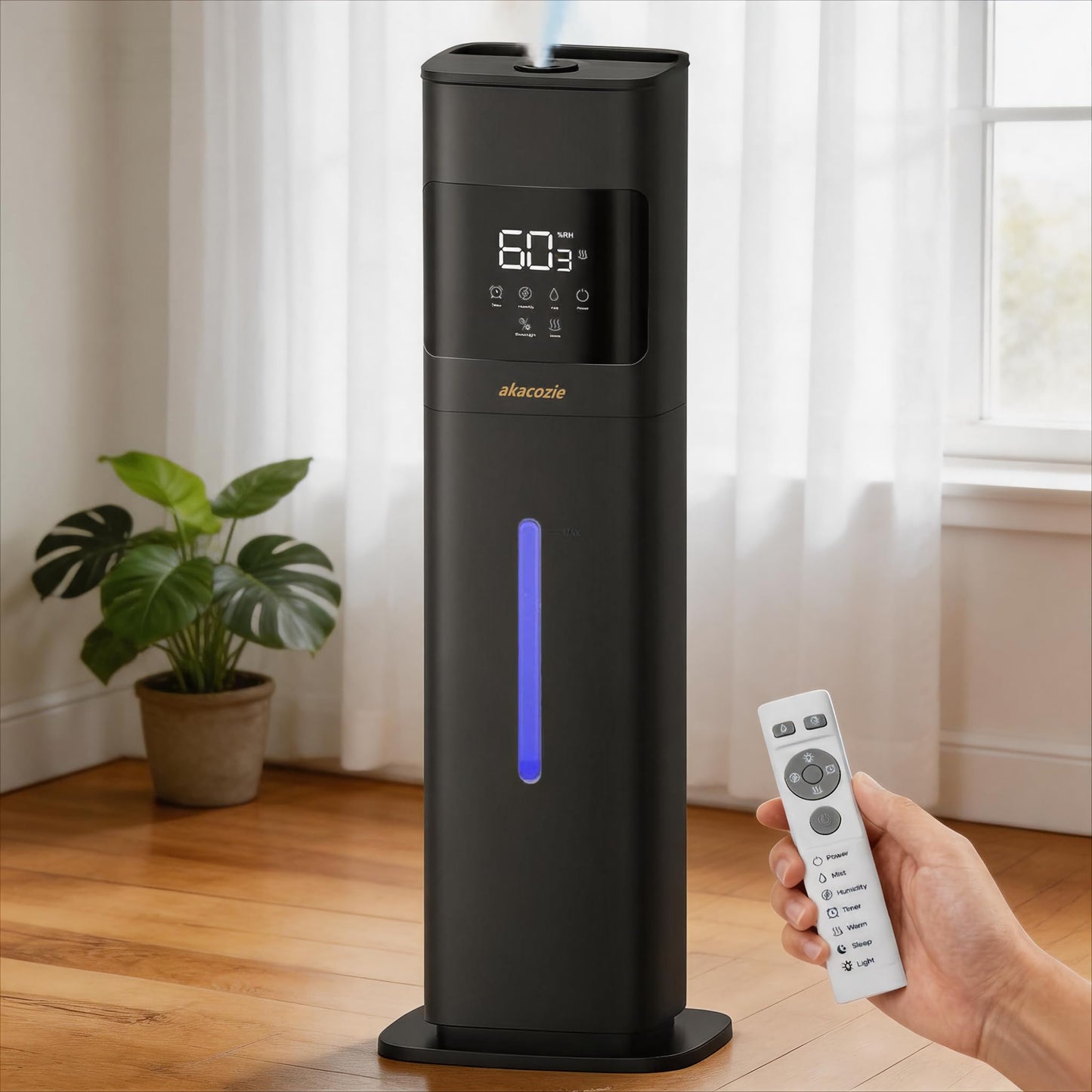 Akacozie Humidifiers for Bedroom, Humidifier Large Room, Black