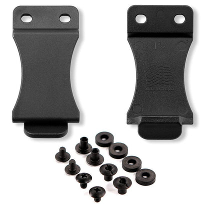 [2PCS] HolsterSmith FOMI Holster Clip for 1.50 Inch Belts – IWB/OWB with Mounting Hardware – USA Made - Adjustable Cant - for Kydex Holsters, Knife Sheaths, Inside Waistband Clips