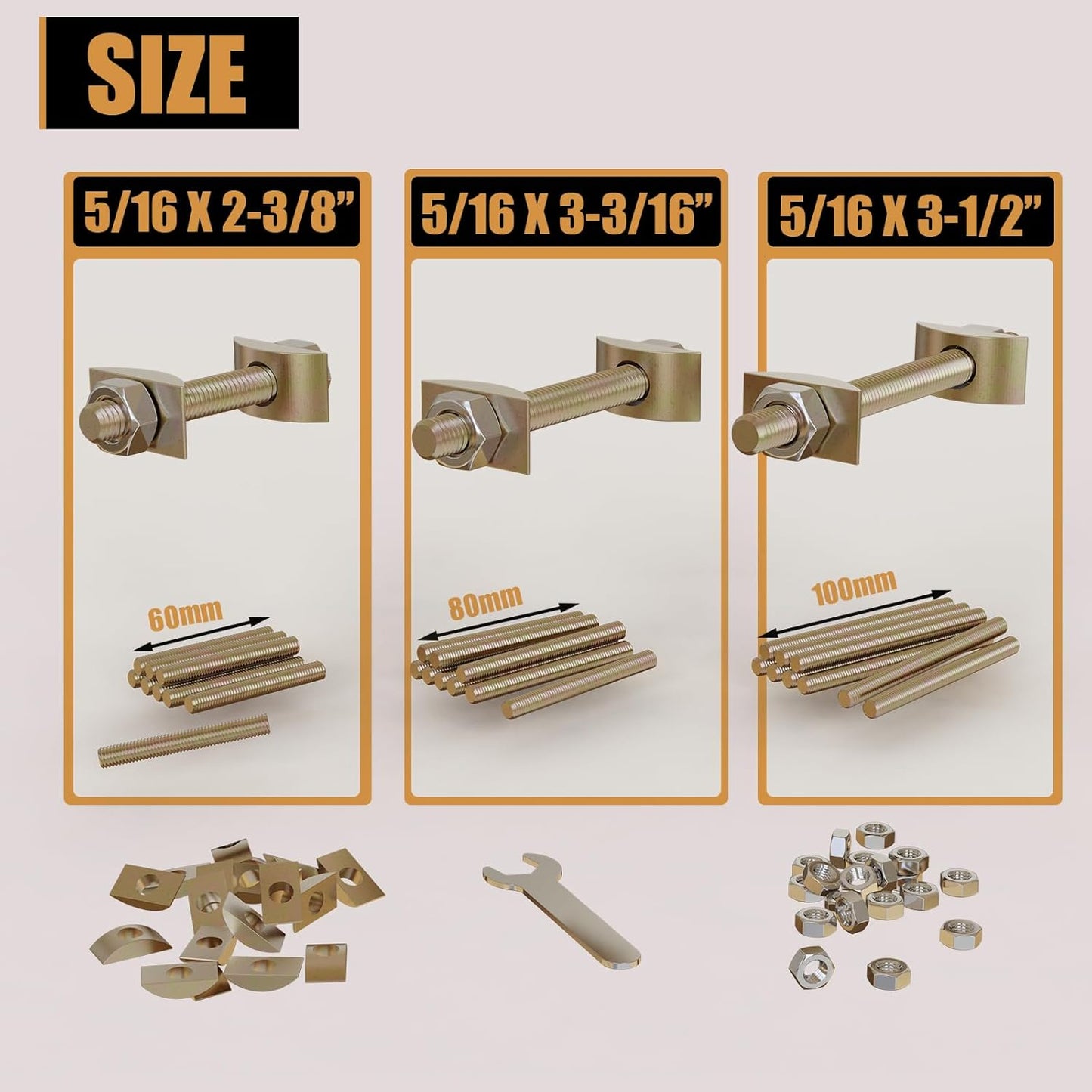 Countertop Connector, Table Top Fasteners, Miter Draw Bolt Joint Connector Pack for Butcher Block & Furniture (10PCS)
