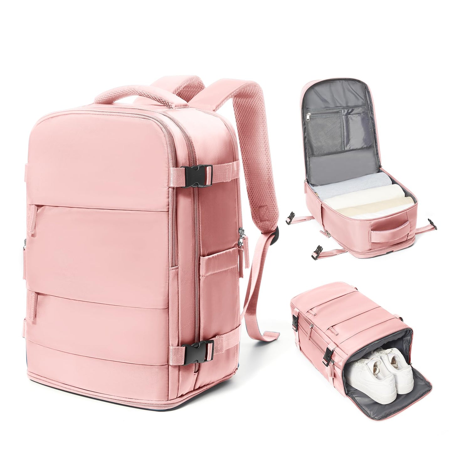 coowoz Travel Backpack Carry On for Women Man Gym Backpacks with Laptop Compartment Mochila de Viaje Teacher Personal Item Backpack Airplane Accessories Must Haves Grey Small