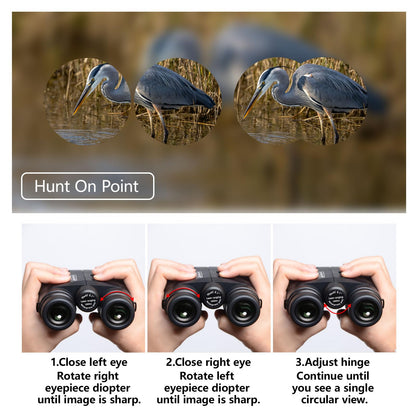 DINGSHIWEI Rangefinder Binoculars for Hunting, 1968 Yards Laser Rangefinder, 10x42 HD Optics, Fast 0.15s IP65 Waterproof ±0.5m for Golf, Bird Watching, Outdoor, Black