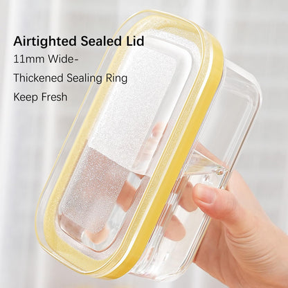 280g UNIVIVO Airtight Butter Slicer Cutter and Keeper - Butter Storage Container Dish with Lid for Fridge, Fresh Butter