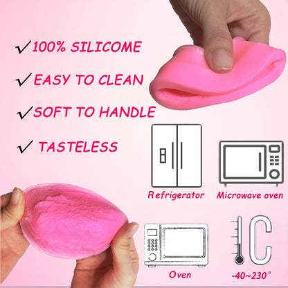 3D Ice Cream Ball Shaped Silicone Molds - Cookie & Pastry Mold for Wedding Cake, Chocolate Dessert Decor, DIY Candle & Soap Crafts, 4PCS