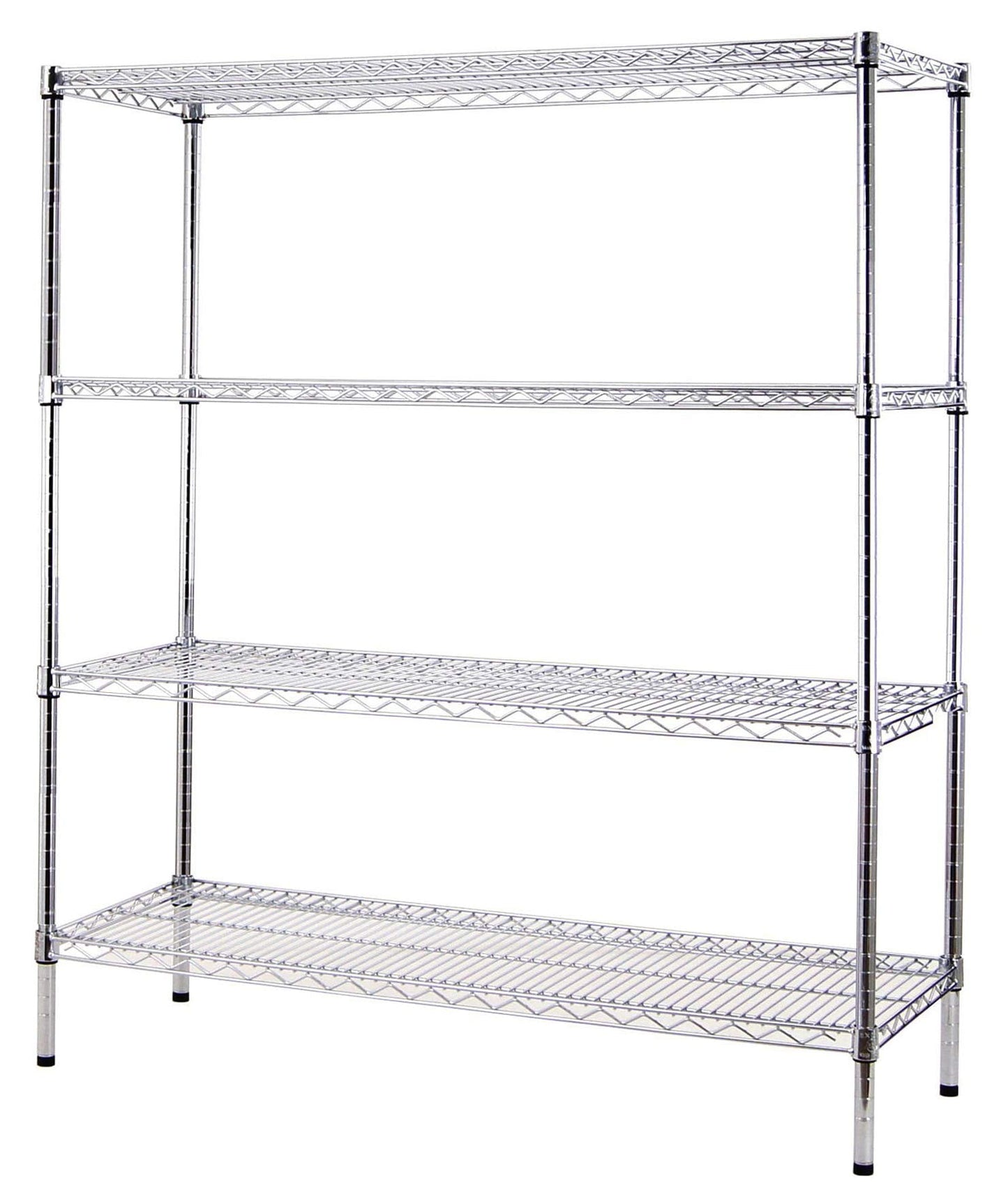 Regal Altair 24" Deep x 48" Wide x 74" High 4 Tier Chrome Wire Shelving Kit | NSF Commercial Storage Rack Unit