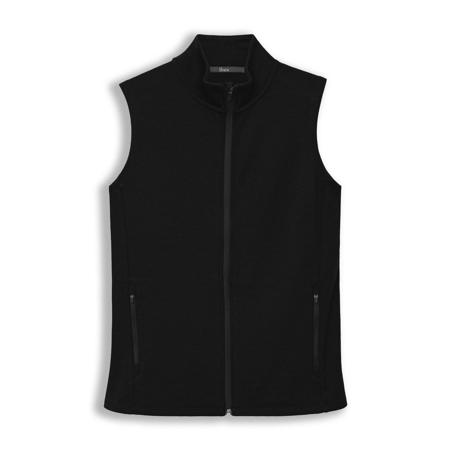 IBEX Merino Wool Shak Vest for Women | Lightweight & Warm Sleeveless Jacket | Soft & Breathable Midlayer for Outdoor & Casual Use | Black (Small)